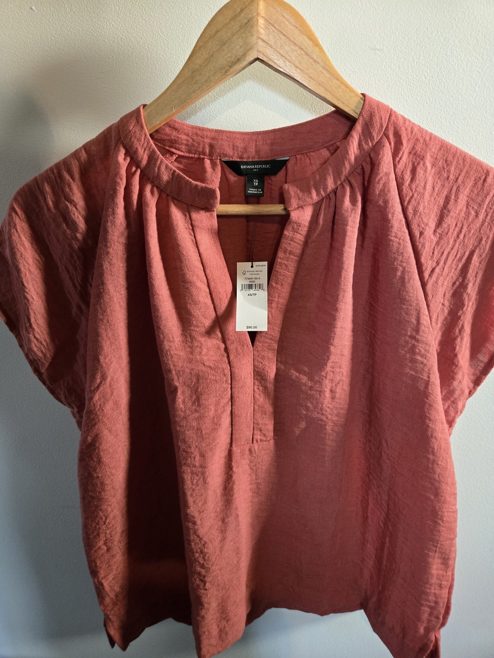 Banana Republic Rust Pink Short-Sleeve Top